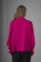 Shirt with Pleats and Bow Brooch