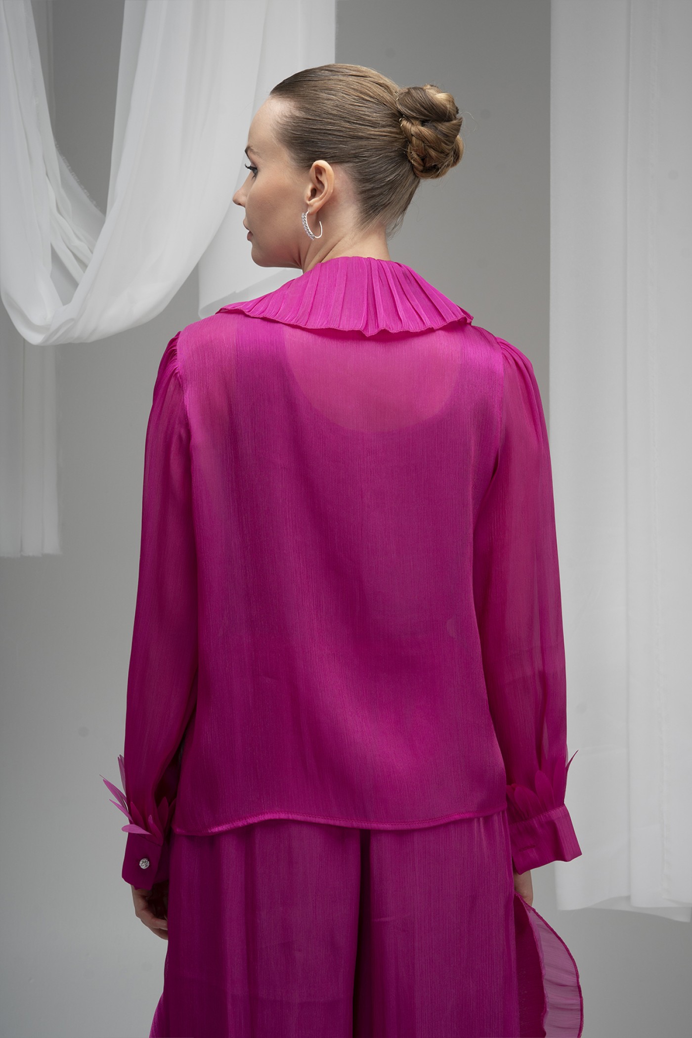 Ruffled Organza Shirt
