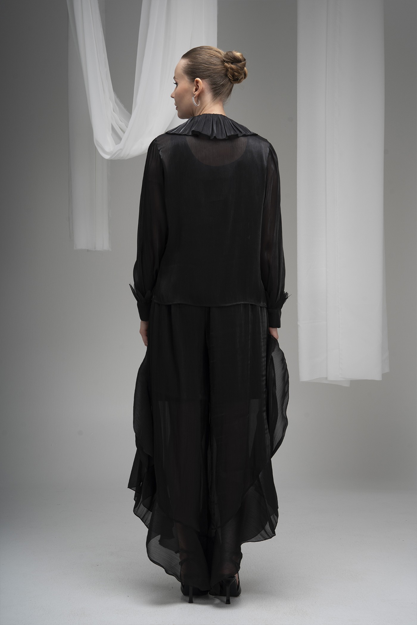 Ruffled Organza Shirt