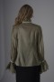 Pearl and Stone Detailed Ruffled Organza Shirt 