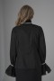 Pearl and Stone Detailed Ruffled Organza Shirt 