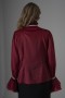 Pearl and Stone Detailed Ruffled Organza Shirt 