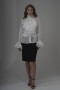 Pearl and Stone Detailed Ruffled Organza Shirt 