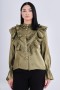 Ruffled Organza Shirt