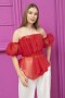 Chain Detailed Dahlia Organza Blouse Chain Detailed Dahlia Organza Blouse