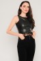 Feathered Backless Blouse Feathered Backless Blouse