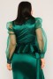 Plus Size Balloon Sleeve Satin Blouse Plus Size Balloon Sleeve Satin Blouse