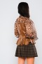 Leather Organza Button Blouse