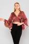 Printed Front Tie Blouse Printed Front Tie Blouse