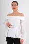 Off-Shoulder Belted Blouse