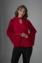 Blouse with Chiffon Sleeves and Floral Accessory