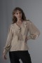  Dubai Crepe Blouse with Scarf Collar and Buckle