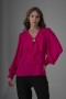  Dubai Crepe Blouse with Scarf Collar and Buckle