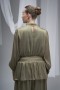 Deren Organza Blouse with Rose Details