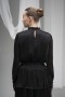 Deren Organza Blouse with Rose Details
