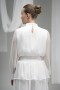 Deren Organza Blouse with Rose Details