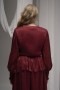 Deren Organza Blouse with Ruffles and Belt