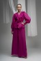 Deren Organza Blouse with Ruffles and Belt