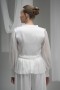 Plus Size Belted Buttoned Deren Fabric Blouse