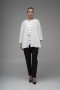 Buttoned Cape Blouse