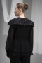 Stone Embellished Atlas Fabric Blazer