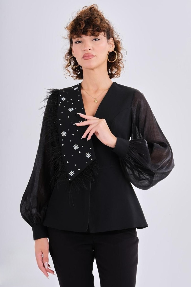 Embellished Atlas Jacket