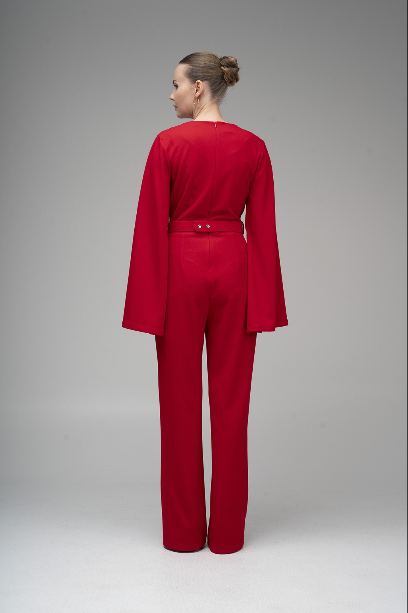 Stone Buckle Belted Jumpsuit Stone Buckle Belted Jumpsuit