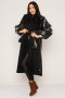 Leather Detailed Cachet Coat