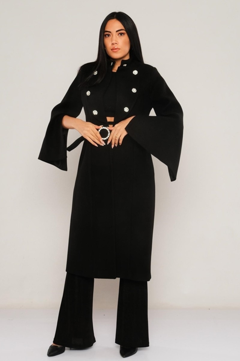 Buttoned Collar Cachet Coat