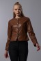 Zipper Detailed Short Leather Jacket Zipper Detailed Short Leather Jacket